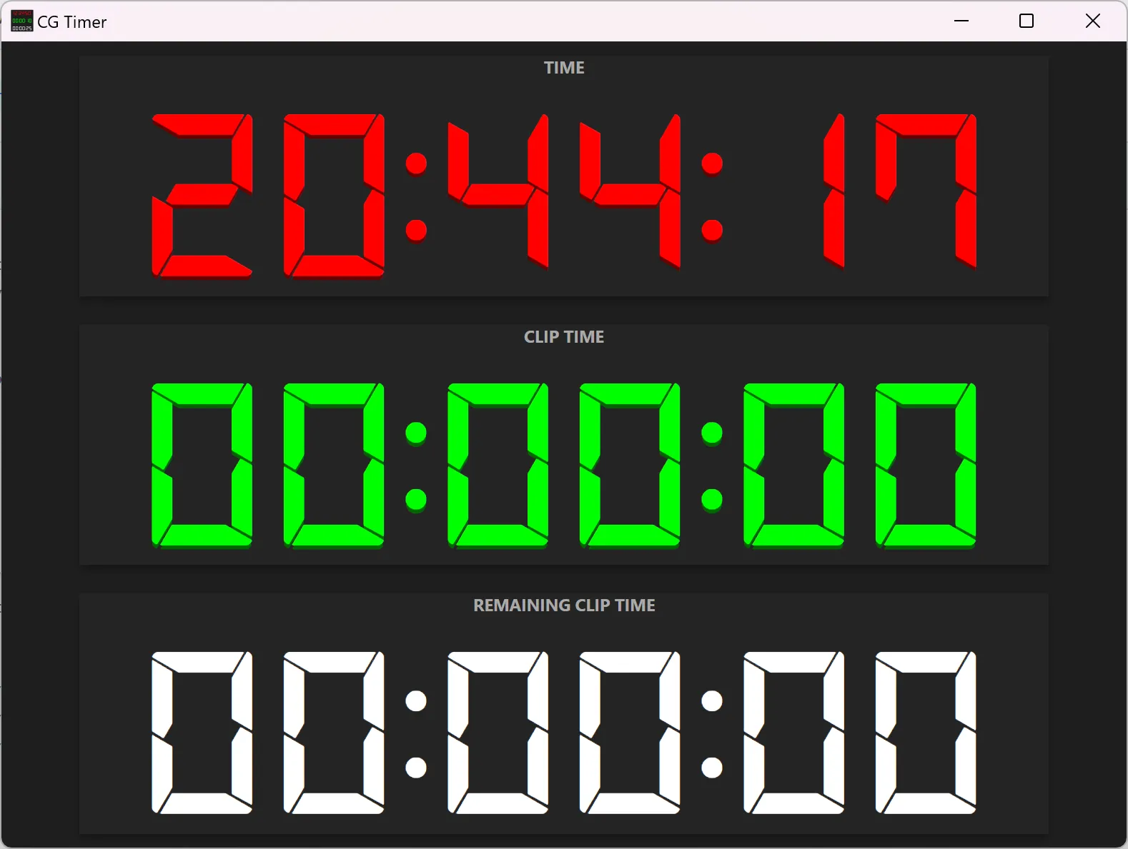 CGTimer Standby Screen