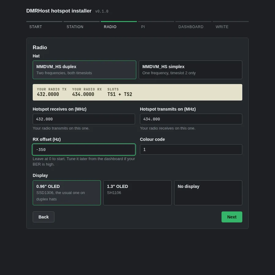 dmrhost-installer web wizard